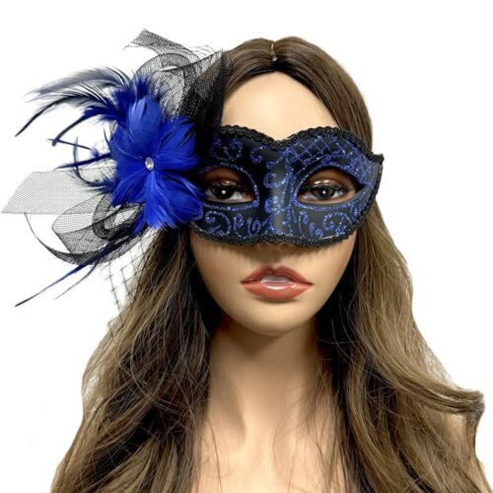 3090 ] Lady//Girls Costume Mask Feather Masquerade Mask Halloween Mardi